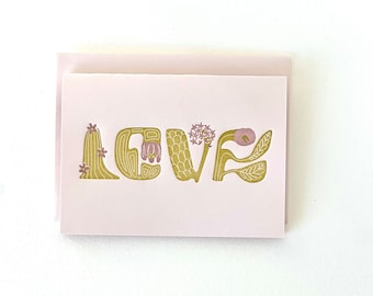 Cactus Love | Letterpress Valentine's Day Card
