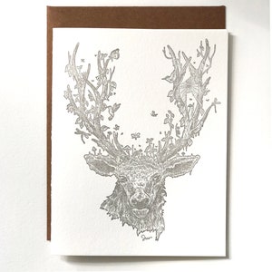 Majestätische Elch | Letterpress Karte