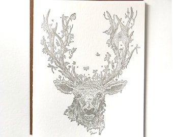 Majestic Elk | Letterpress Card