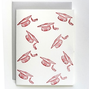 Hüte ab | Letterpress Red Abschlusskarte