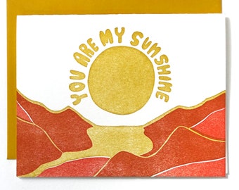 You Are My Sunshine | Letterpress Card