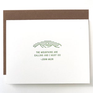 Les montagnes appellent | Carte typographique