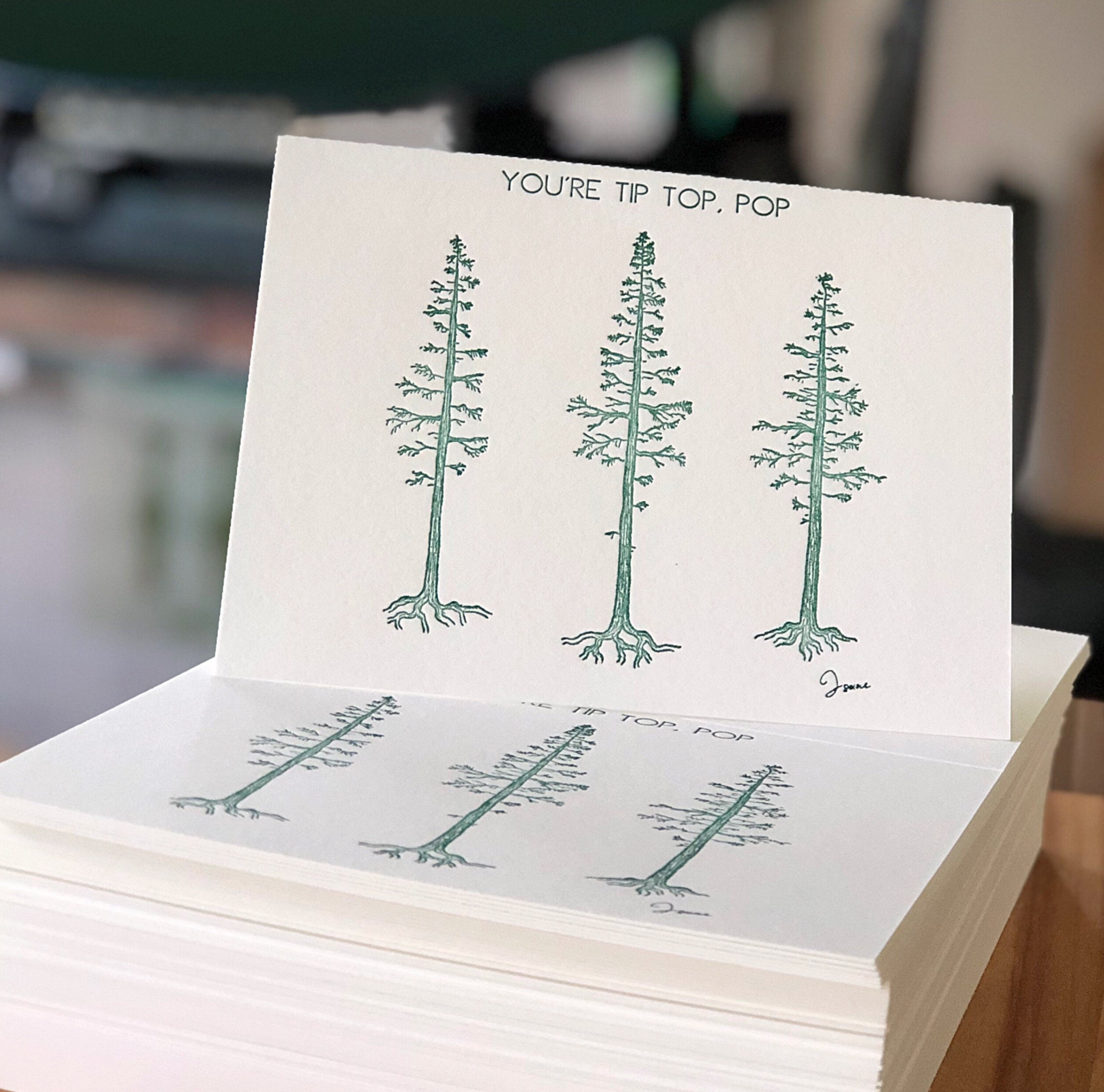 Tip Top Pop | Carte de fête des pères typographique