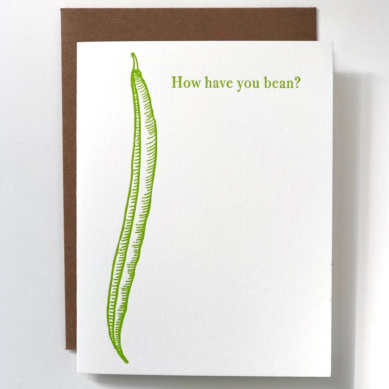 How Have You Bean Letterpress Card image 1