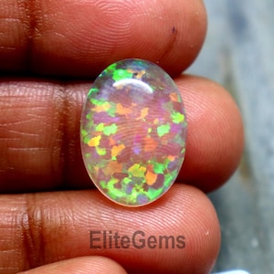 8.5CT Excellent Quality Natural Opal Loose Gemstone Opal Cabochon Oval Shape Certified Opal Ring & Pendant Size AAA Opal Best Gift For Her