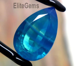 AAA+ Quality Natural Paraiba Tourmaline Loose Gemstone 50.8Cts Faceted Pear Shape CGI Certified Paraiba Tourmaline Pendant Size Gift For Her