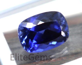 Coussin de pierres précieuses de couleur bleue riche en tanzanite en vrac certifiée irréprochable naturelle 8CT coupée extraite de tanzanite en vrac à facettes AAA fabrication de bijoux en pierre