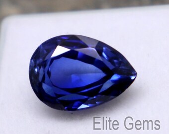 Excellent Quality Sapphire Blue Loose Gemstone Pear Cut 8ct Mined Ceylon Sapphire CGI Certified Stone Best Quality Stone Ring Size Pendant