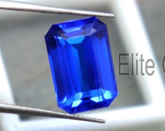 Royal Blue Smaragdschliff Saphir 10ct Erde abgebaut Lose Saphir AAA Stein facettierten nicht erhitzten Saphir zertifiziert Stein Geschenk für sie