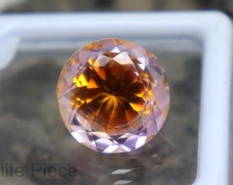 CGI-certifierad Pitambari-safir dubbelfärgad lös AAA-ädelsten naturlig rund slipad 9 karat fasetterad safir av högsta kvalitet, smyckestillverkning
