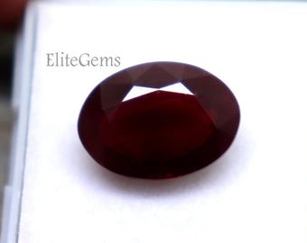 CGI Certified Deep Red Loose Garnet Gemstone 8.3CT Genuine Garnet Faceted Oval Shape Natural Deep Red Garnet Best Quality In BEST OFFER