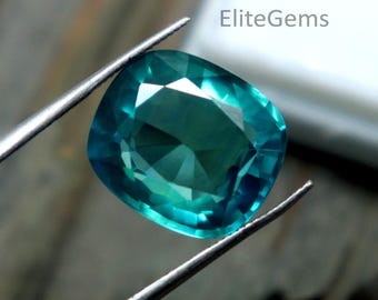 Genuine Paraiba Tourmaline Cushion Shape 11.3Ct CGI Certified Natural Paraiba Tourmaline Loose Gem Unheated Faceted Tourmaline Ring Size AAA