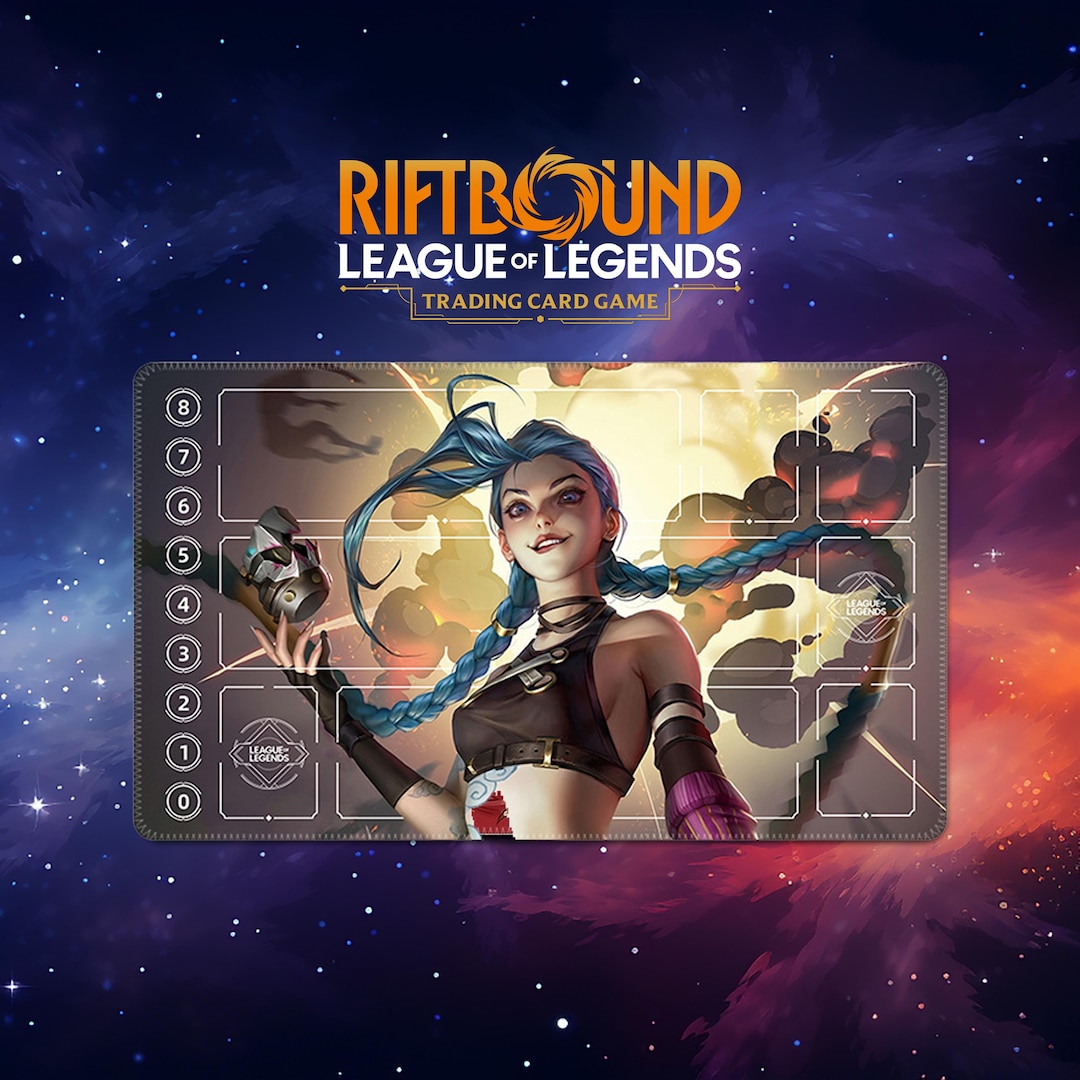 Riftbound Playmat [jinx] League of Legends TCG Card Game (600x350x2mm ...