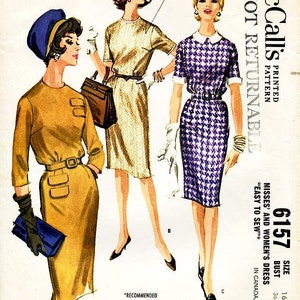 Sz  16 - Vintage McCall&#39;s  6157 Sewing Pattern - Misses&#39;/Women&#39;s Dress - Easy to Sew in Two Variations - McCall&#39;s Pattern