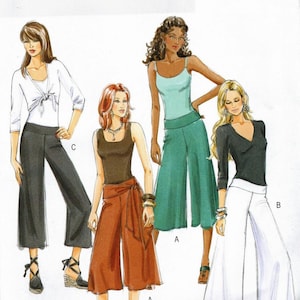 Sz 14 Thru 20 - Butterick Sewing Pattern B4807 - Misses'/Misses' Petite Pants Length Variations And Sash - UNCUT - Butterick Patterns