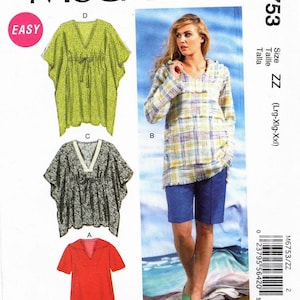 Sz Lrg Thru Xxl - McCall&#39;s M6753 Sewing Pattern - Misses&#39; Pullover Hooded Tunics in 3 Styles - McCall&#39;s Pattern