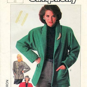 Simplicity 7700 Sewing Pattern - Size 12 - Vintage Misses&#39; Loose Fitting Lined Jacket
