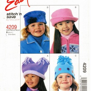 Sz 20&quot; - 21 &quot; McCall&#39;s 4209 Sewing Pattern - Children Winter Accessories, Hats in Two Sizes and Four Styles - McCall&#39;s Pattern