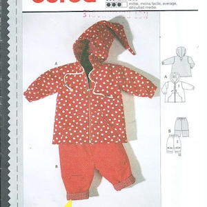 Sz 3 Mos Thru 2 Burda 2926 Pattern - Infants&#39; Winter Coordinates - Hooded Jacket, Elastic waist Pants - CUT at 18 MOS - Burda Pattern