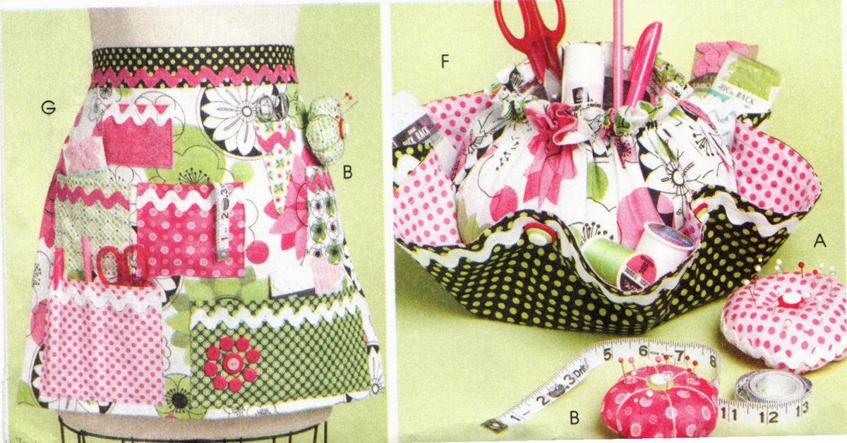 Mccall's Crafts Pattern M6095 Sewing Machine Cover, Apron, Pattern