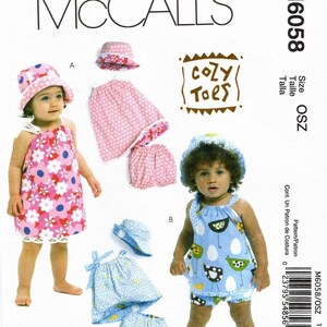 OSZ - McCall&#39;s Cozy Toes M6058 Schnittmuster - Kleinkinder Wendekleider, Höschen und Mütze - McCall&#39;s Pattern