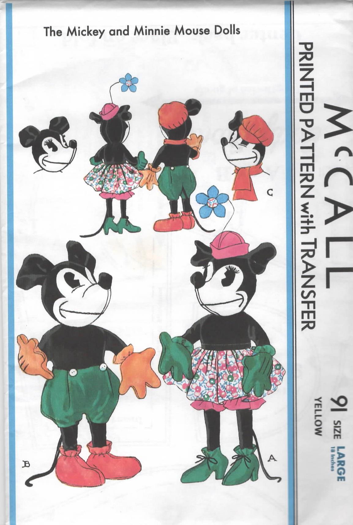 Mccalls Pattern Mickey Mouse - Etsy