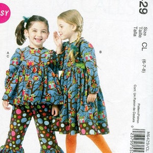 Sz 2 thru 5 McCall&#39;s Pattern M6429 - Child/Girls&#39; Dress, Top & Pants - Easy Girl&#39;s Pattern - Ruffles and Lace - Treasured Collection Pattern