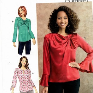 Sz 14 thru 22 Butterick R10341/B6712 Sewing Pattern - Misses&#39; Loose-fitting Tops with Front & Sleeve Variations - Butterick Pattern