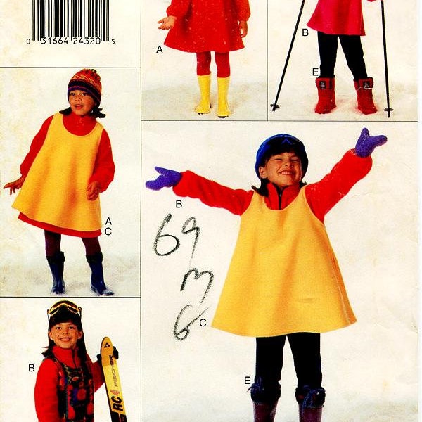 Sz 2/3/4 - Vogue Pattern 9555 - Children's Dress, Top, Jumper, Jumpsuit & Leggings - Vogue for Me