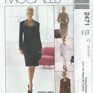 McCall&#39;s Dress Pattern 2471 - Size 10 thru 14 Misses&#39; Separates, Lined Dress or Jacket and Skirt in Two Lengths - McCall&#39;s Pattern