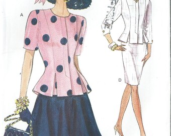 Sz 6 Thru 10 - Patrón de costura Vogue muy fácil 8290 - Misses' Top and Skirt - Vogue Pattern
