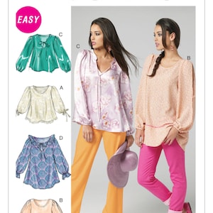 Sz - Xsm/Sml/Med - McCalls Top Pattern M6509 - Misses&#39; Tops and Tunics - Easy Top Pattern - McCall&#39;s Patterns