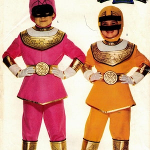 Sz 2 Thru 14 - Butterick 4658 VTG Costume Pattern - Children&#39;s/Girls&#39; Saban&#39;s Power Rangers&#39; Zeo Custome Uncut - Butterick Pattern