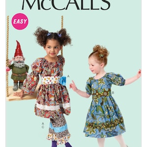 Pick A Size - McCalls Pattern M6594 - Children&#39;s/Girls&#39; Dresses, Belts and Pants - Easy Girl&#39;s Pattern - McCall&#39;s Patterns