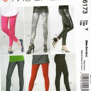 Sz Xsm Thru Med - McCall&#39;s Sewing Pattern M6173 - Misses&#39;/Miss Petite Pants and Leggings in Three Styles - McCall&#39;s Patterns