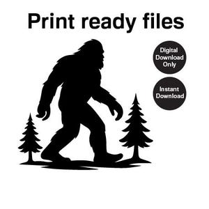 Big Foot geschnitten Datei, Big Foot Design, Yeti Datei, Sasquatch Datei | Cricut Bereit Designs | Yeti-Clipart-Sammlung | Gewerblicher Wald|Silhouette Cut