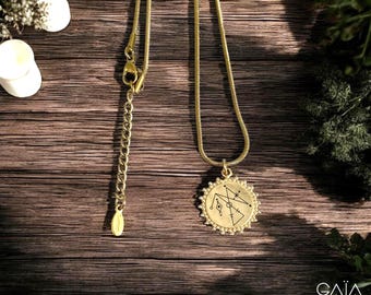 Gepersonaliseerde Sigil Seal Talisman - Magische hanger met gegraveerde intentie - Geboortesteen