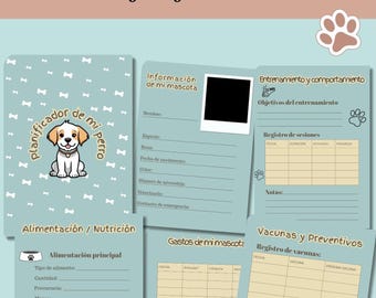 Digital Pet Care Planner: PDF Download, Español