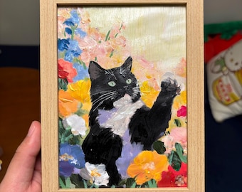 Custom Pet Portrait from Photo, 100% Handmade Acrylic, Oil or Watercolor Dog & Cat Portrait, Personalized Pet Memorial Wall Art