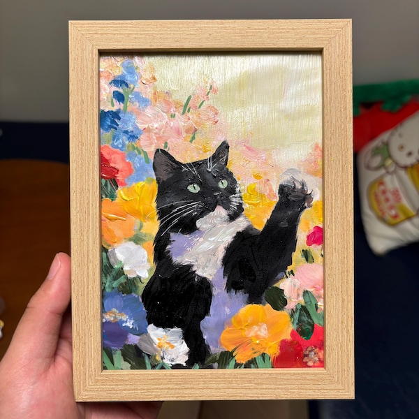 Tierportrait vom Foto, 100% handgefertigtes Acryl-, Öl- oder Aquarellhunde- und Katzenportrait, personalisierte Tiergrave Wandkunst