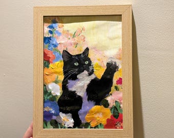 100% Handmade Custom Pet Portrait from Photo, Dog or Cat Painting, Personalized Pet Memorial Gift, Mini Wall Art,Unique Valentine’s Day Gift