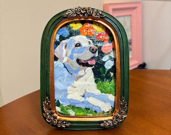 Handmade Custom Pet Portrait, Dog & Cat Acrylic Painting