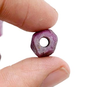 Raw Ruby Beads 8-10mm Rough Natural Gemstone Beads for Jewelry Making Supplies