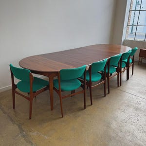 Rare 1960s Danish Modern Henning Kjærnulf Model 62 Rosewood Dining Table – Large, Vintage Icon