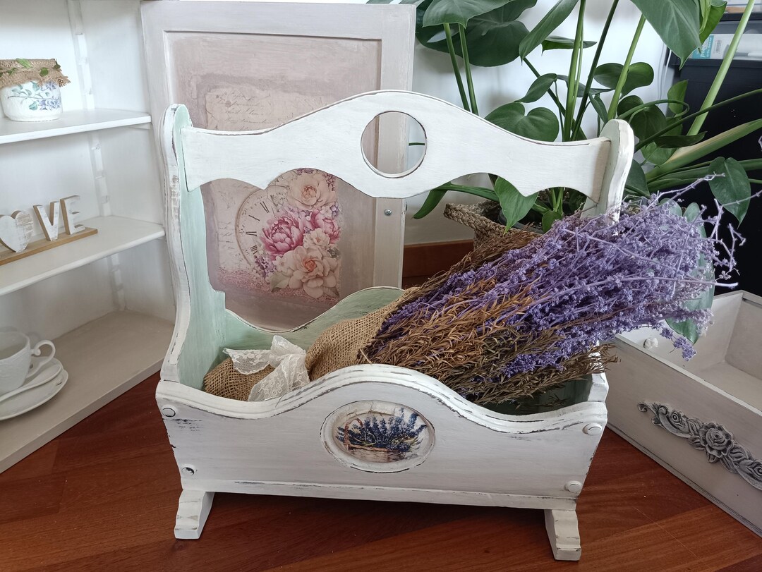 Antique Wooden Magazine Rack. Shabby Chic. - Etsy