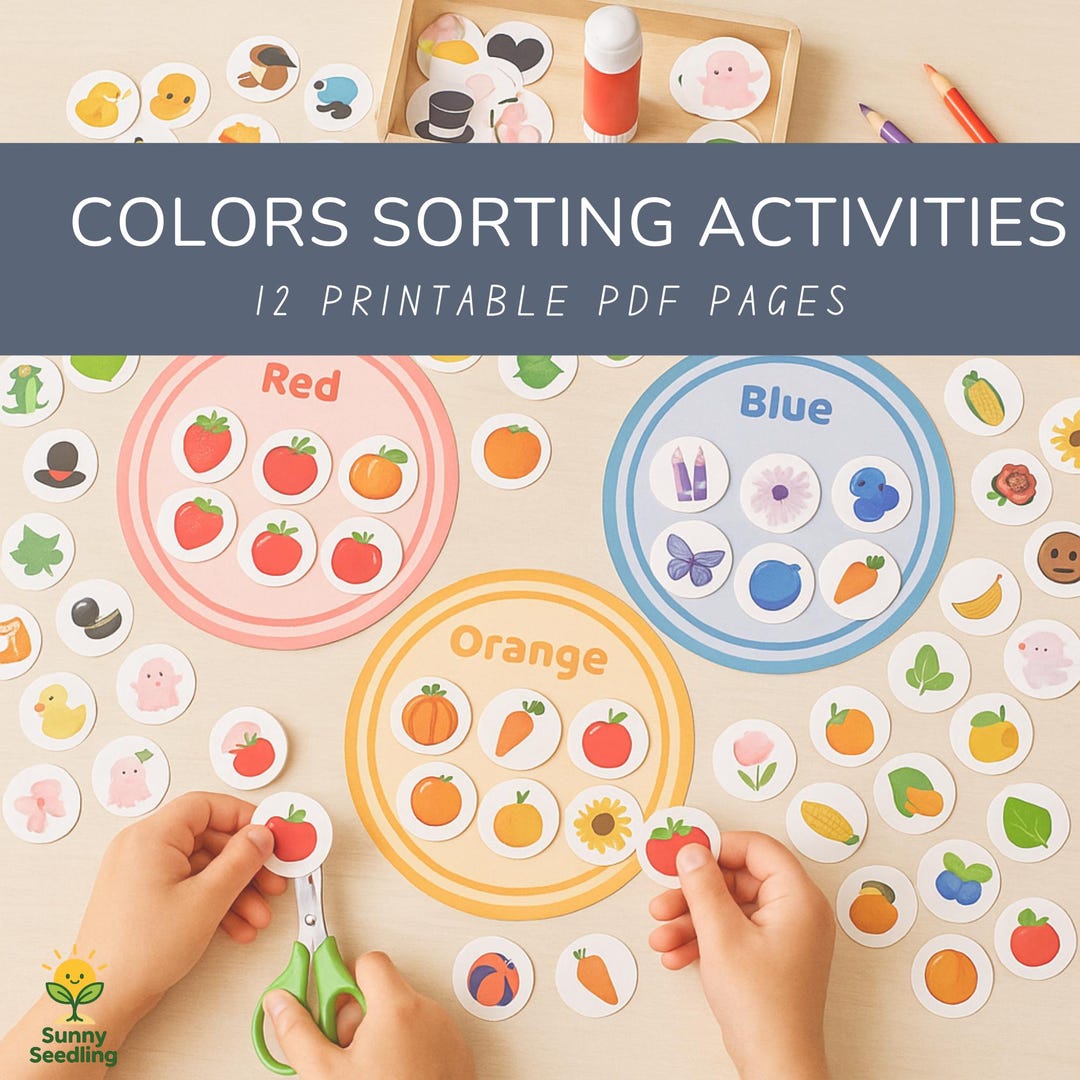 Color Matching Activity for Kids , Color Sorting Printable PDF - Etsy