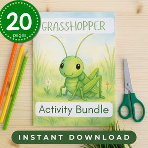 Grasshopper Kids Activity Pack| Insect Life Cycle PDF