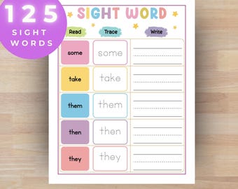 Sight Words Worksheets for Kids | Printable Kindergarten Learning Activities, Preschool Fun