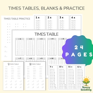 Multiplication Table Worksheets: Math Practice Charts for Kids (PDF Download)