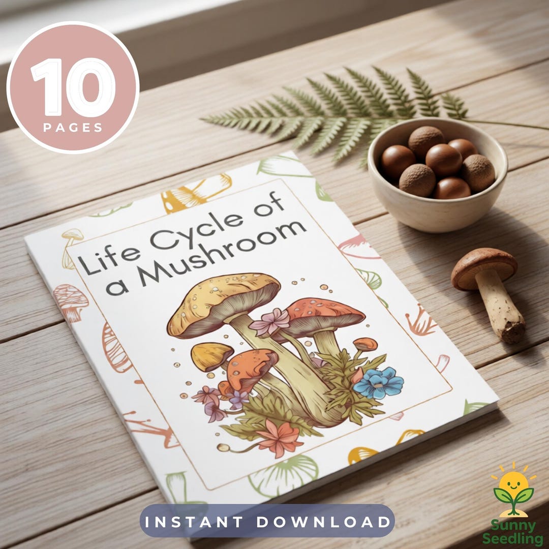 Life Cycle Mushroom Unit Study, Educational Printables for Kids ...